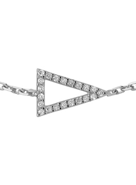 RedLine红绳Peak全链镶钻三角手链18K金扣潮流新款单品