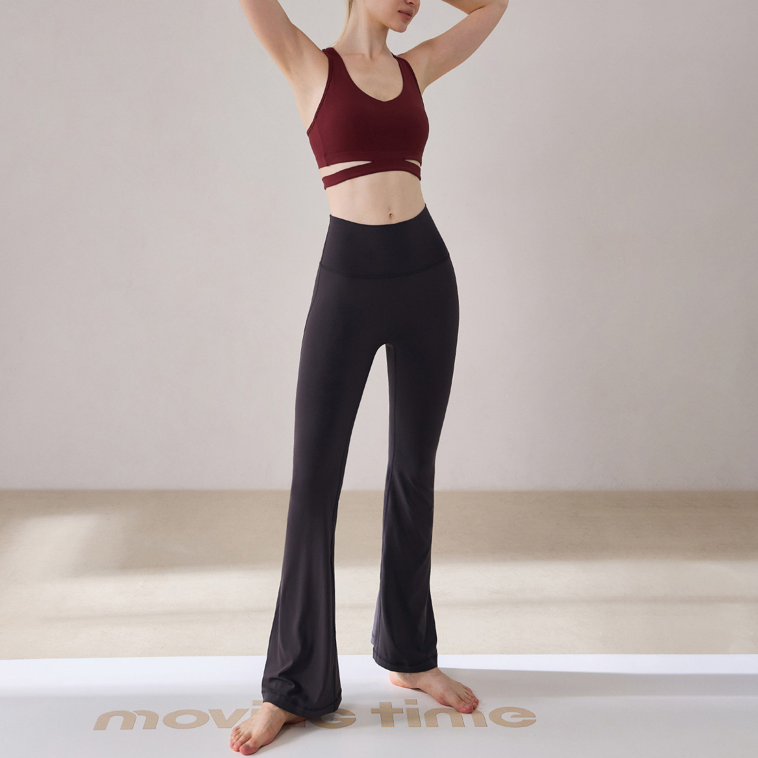 movingtime微喇瑜伽裤女提臀运动紧身长裤垂感显瘦普拉提健身裤秋,淘宝优惠券,粉丝福利购,淘宝优惠卷