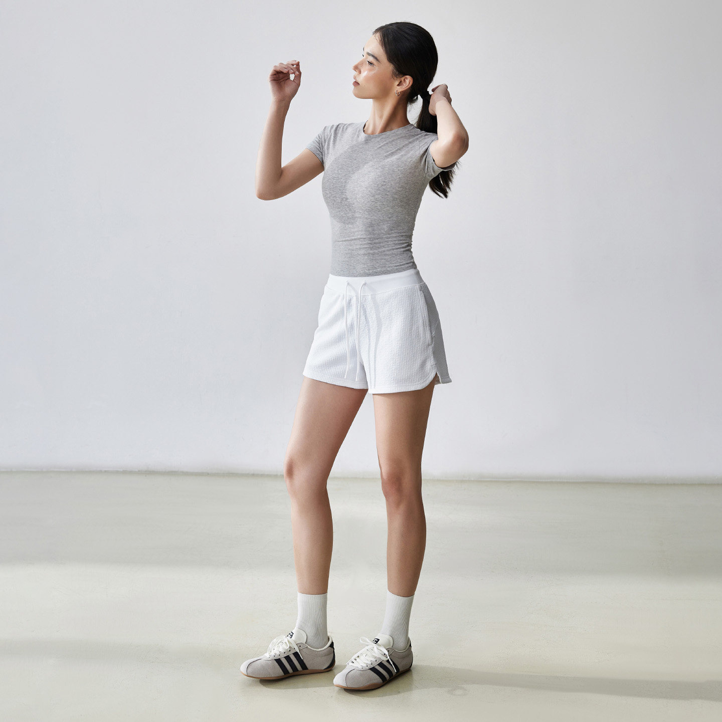 movingtime休闲运动短裤女宽松跑步训练瑜伽健身高腰口袋三分裤子,淘宝优惠券,粉丝福利购,淘宝优惠卷