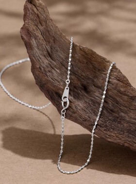999纯银项链女款925银锁骨链素链