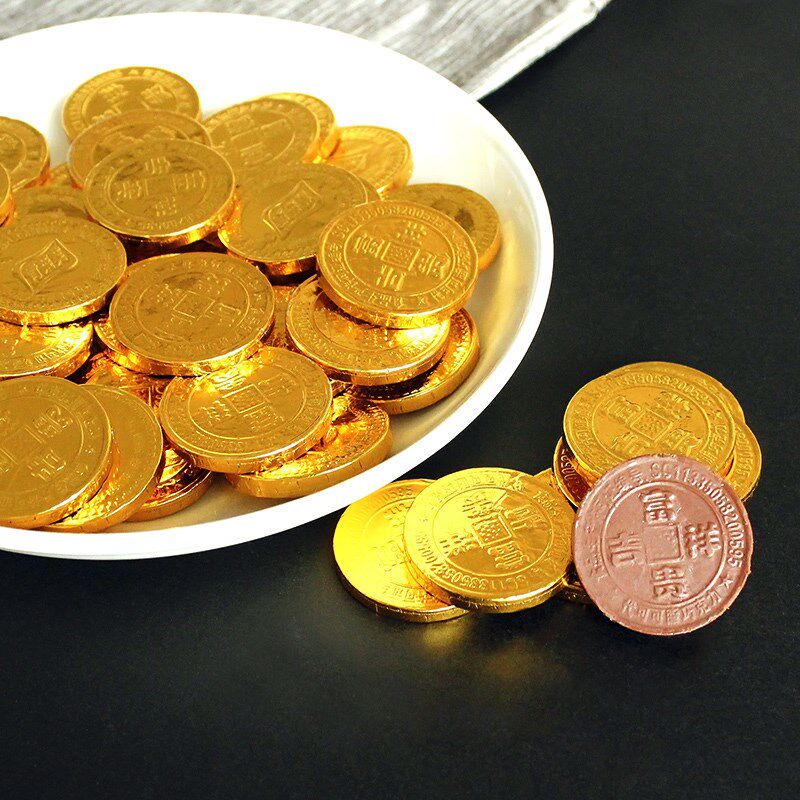 金币金条花生大硬币儿童散装巧克力 食锦恋巧克力制品