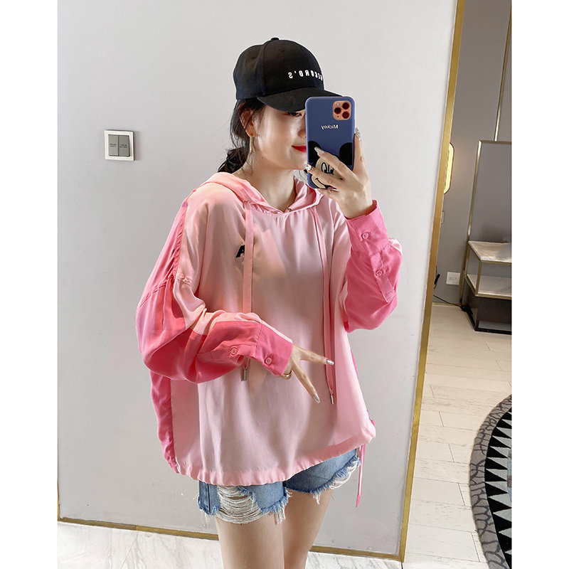 宽松长袖连帽抽绳薄款防晒2020卫衣 绣檬玥卫衣/绒衫