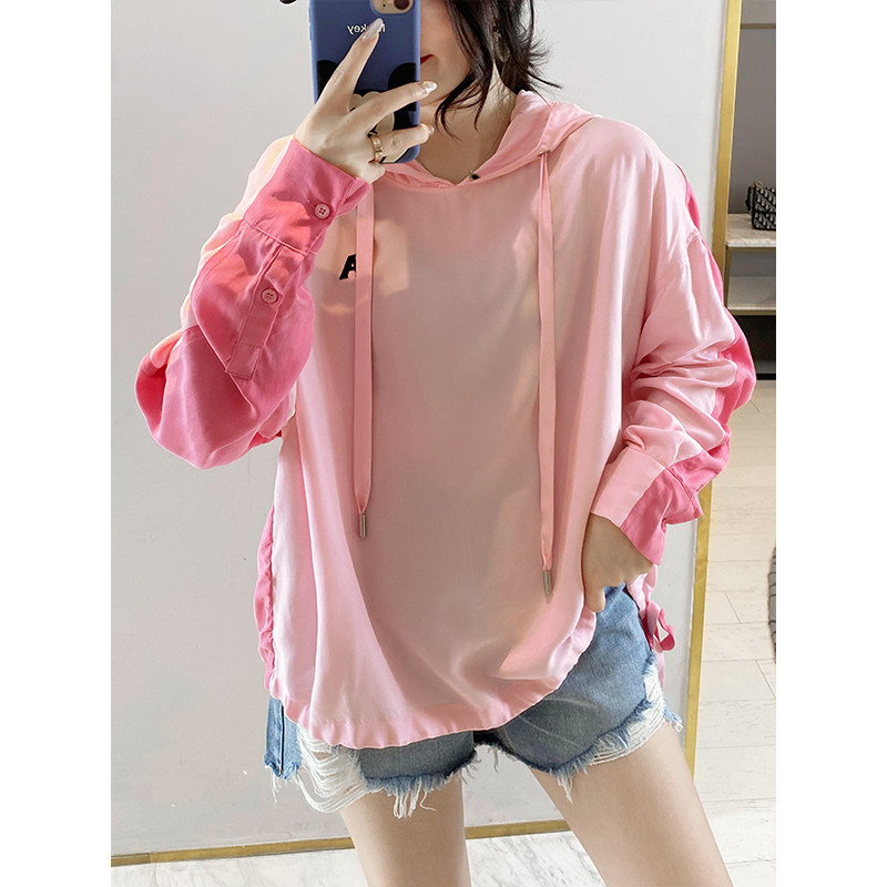 宽松长袖连帽抽绳薄款防晒2020卫衣 绣檬玥卫衣/绒衫