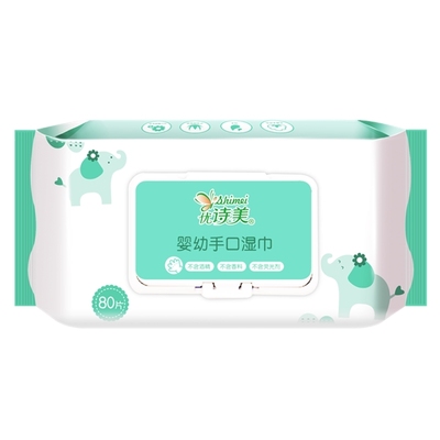 优诗美婴儿手口湿巾80抽*6大包