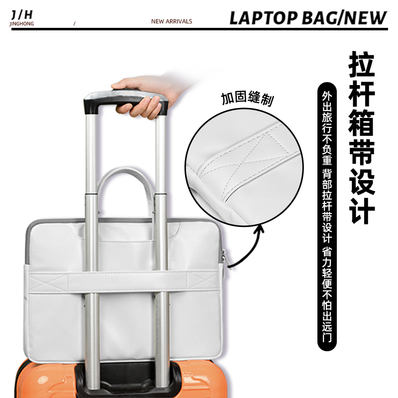 可爱简约笔记本电脑包14寸女手提适用苹果macbook13.3寸联想小新air15.6寸保护套华为matebook16.1内胆包17寸 - 图2