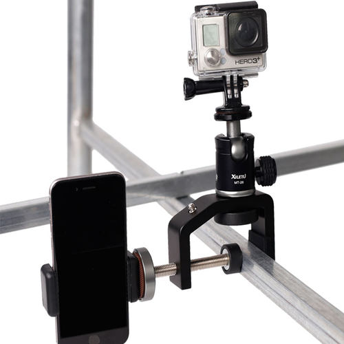 喜乐途 金属大力夹C夹摄影稳定固定夹栏杆桌面运动微单相机手机户外拍摄直播铝合金蟹钳夹三脚架云台拓展夹子 - 图0