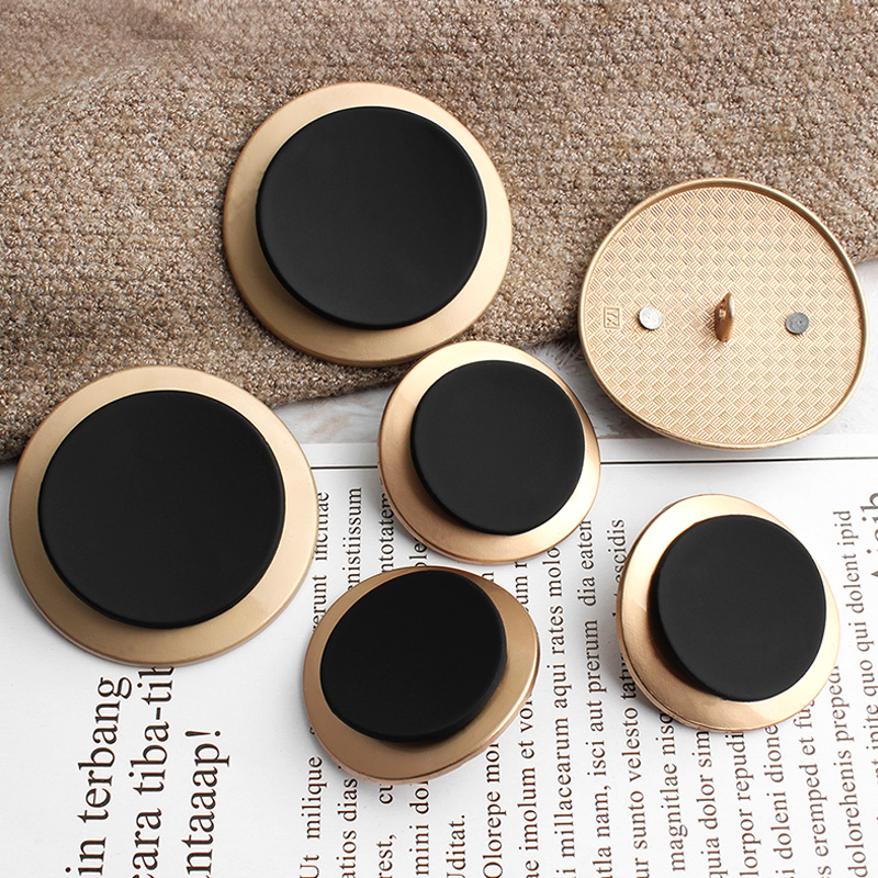 金属纽扣毛衣上衣扣子女风衣毛呢韩版装饰扣圆形百搭外套大衣钮扣 - 图2