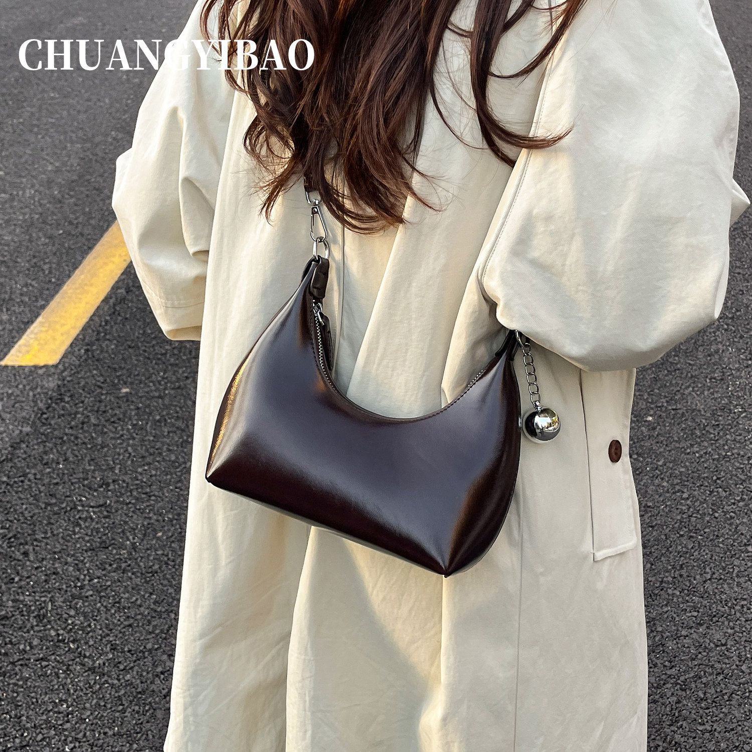 小众高级感月牙包包女式2025新款秋冬超火轻奢通勤斜挎手提小拎包,淘宝优惠券,粉丝福利购,淘宝优惠卷