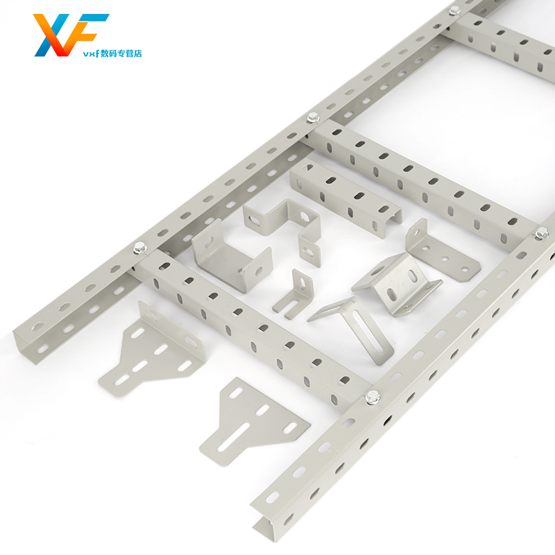 VXF-u型钢走线架多孔u型钢桥架机房桥架基站通信机房走线架数据机房综合布线强电弱电喷塑梯形桥架开放式爬架 - 图3