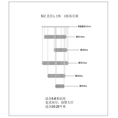 别墅楼梯长吊灯现代简约loft复式楼中空大厅灯北欧led公寓客厅灯 - 图2