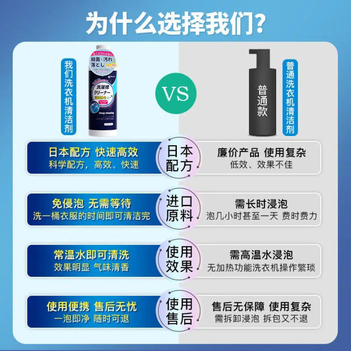 日本洗衣机槽清洗剂强力杀菌除垢滚筒专用消毒免浸泡清洁去污神器