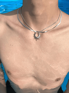 太阳神项链男女款潮流叠戴项链