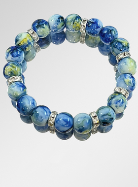 2025新款梵高星空蓝色手链