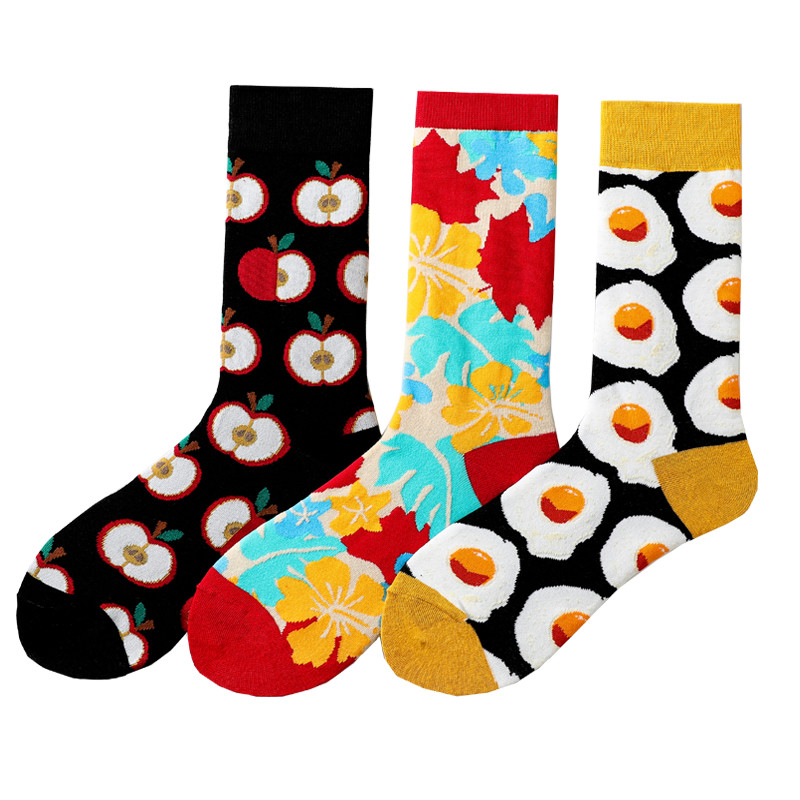 女ins潮情侣款可爱韩街头款中筒袜 双禹服饰短袜/打底袜/丝袜/美腿袜