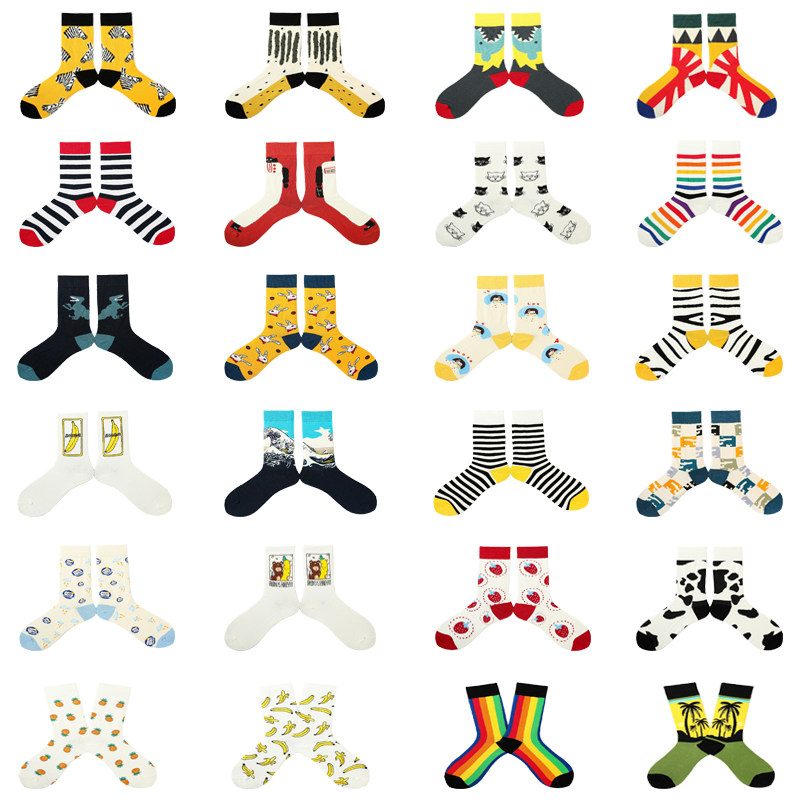 男女ins潮中筒网红韩版秋冬棉袜 双禹服饰短袜/打底袜/丝袜/美腿袜