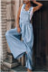 2021 Amazon wish cross-border summer new women's loose side pocket sleeveless denim overalls