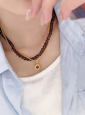 法式复古优雅宫廷风气质百搭双层项链轻奢小众高级感时尚锁骨