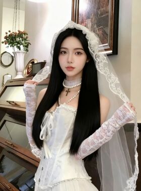Ghost girl cosplay, female adult headwear, wedding dress头纱