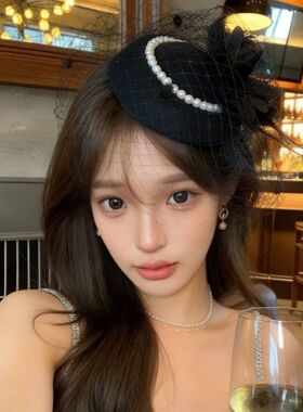 头饰Retro Republic China mesh top hat women's headwear woman