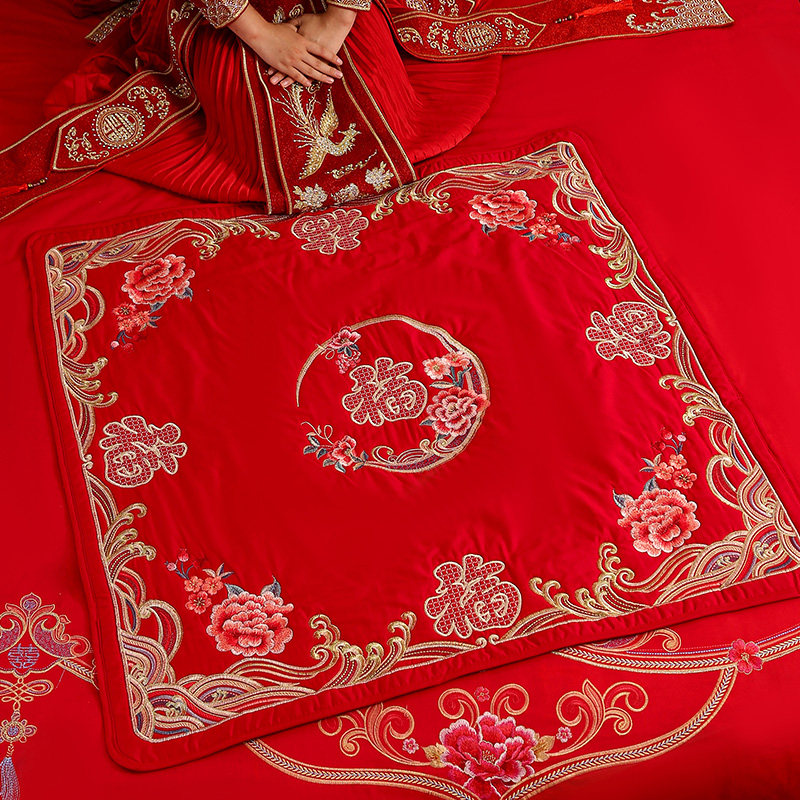 结婚喜被坐福垫被子新娘喜垫福垫坐福装饰福被小褥子陪嫁用品大全,淘宝优惠券,粉丝福利购,淘宝优惠卷