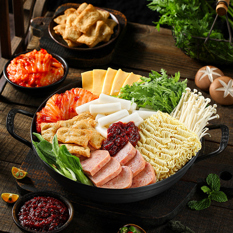 部队火锅 韩式风味泡菜鱼饼年糕火锅韩国火锅套餐组合,淘宝优惠券,粉丝福利购,淘宝优惠卷