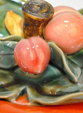 美陶陶瓷柿子事事如意茶几小摆件