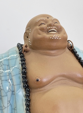 美陶玄关中式笑佛陶瓷禅意摆设件