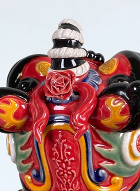 美陶陶瓷中式精品舞狮醒狮工艺品