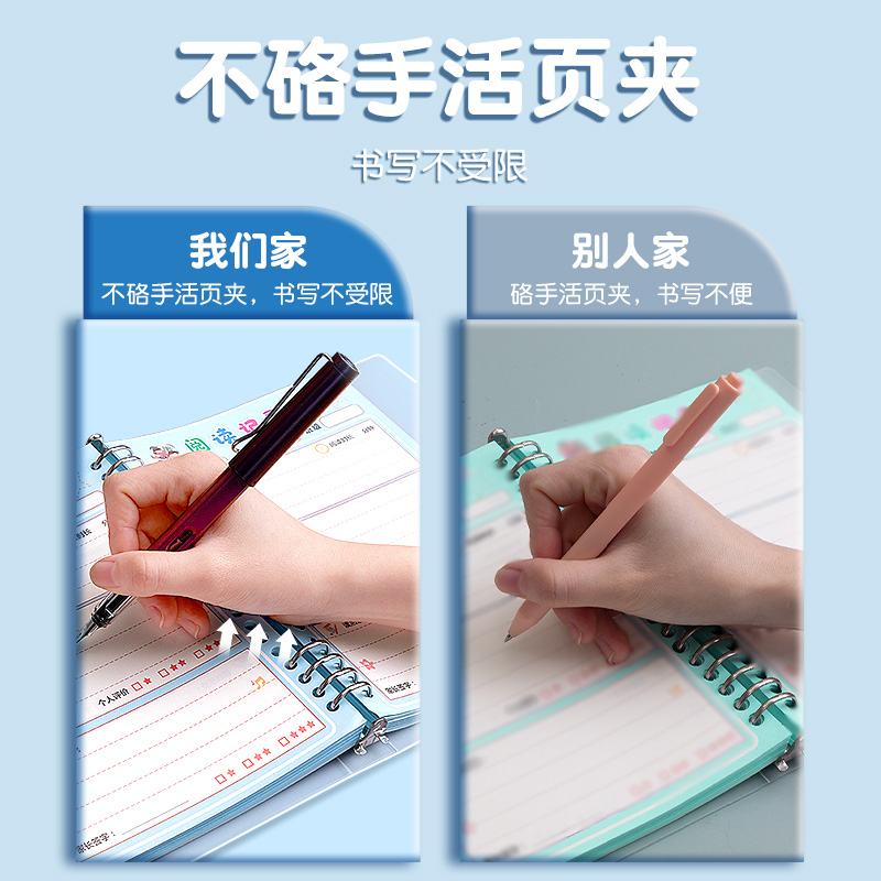 读书笔记阅读记录卡小学生好词好句摘抄本一二年级三四五年级语文作文累积本课外我的美文摘抄本读书记录本-图0