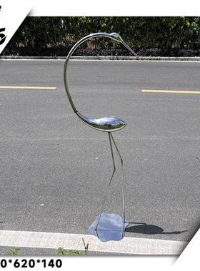 不锈钢金属仙鹤鸟白鹭雕塑售楼部样板间庭院水池草坪装饰户外摆件