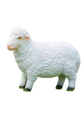 户外仿真绵羊山羊玻璃钢雕塑公园林草地小区景观大摆件美陈装饰品