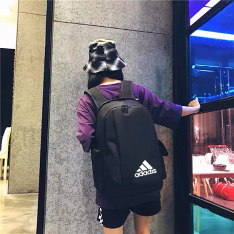 2024新款双肩包男士户外旅行电脑背包初高中大容量学生书包女帆布 - 图2