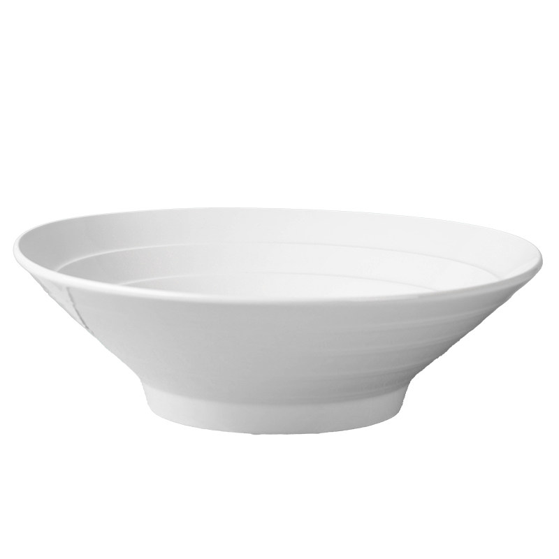 纯白家用简约面碗喇叭斗笠高级拉面陶瓷汤碗大碗日式创意螺丝粉碗