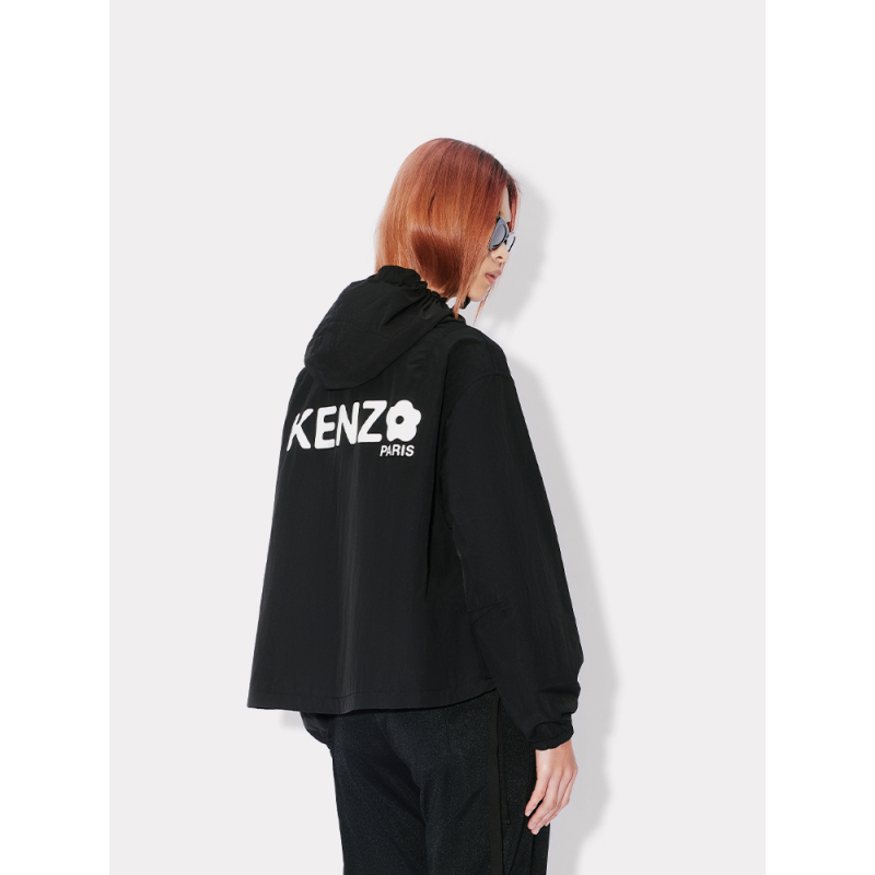 KENZO 24春夏新品 女士BOKE 2.0海棠花休闲风衣夹克连帽外套