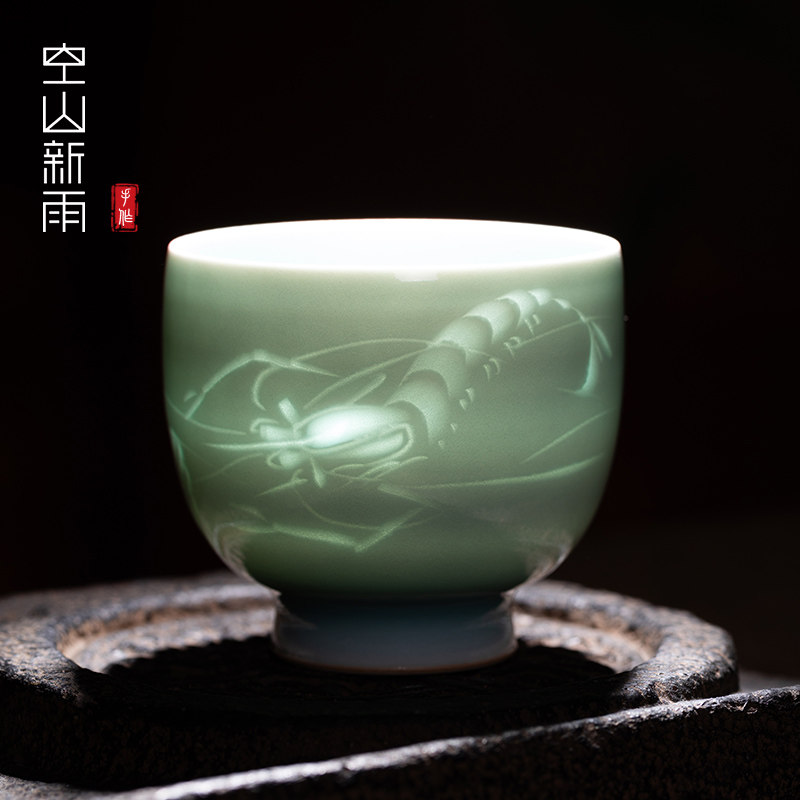 龙泉青瓷主人杯单杯李茂林纯手工高端功夫茶杯个人专用品茗杯子,淘宝优惠券,粉丝福利购,淘宝优惠卷