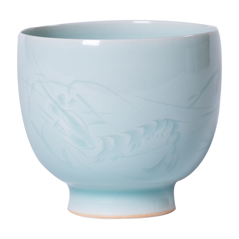 龙泉青瓷主人杯单杯李茂林纯手工高端功夫茶杯个人专用品茗杯子,淘宝优惠券,粉丝福利购,淘宝优惠卷