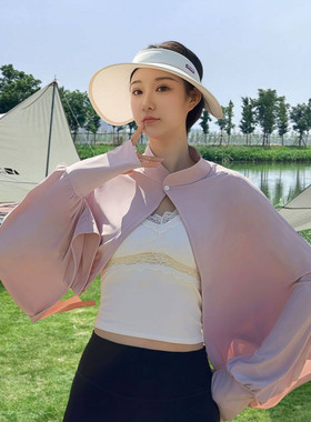冰丝防晒披肩女夏季新款遮阳透气防紫外线斗篷宽松罩衫外套防晒衣