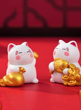 微景观创意可爱招财猫装饰品