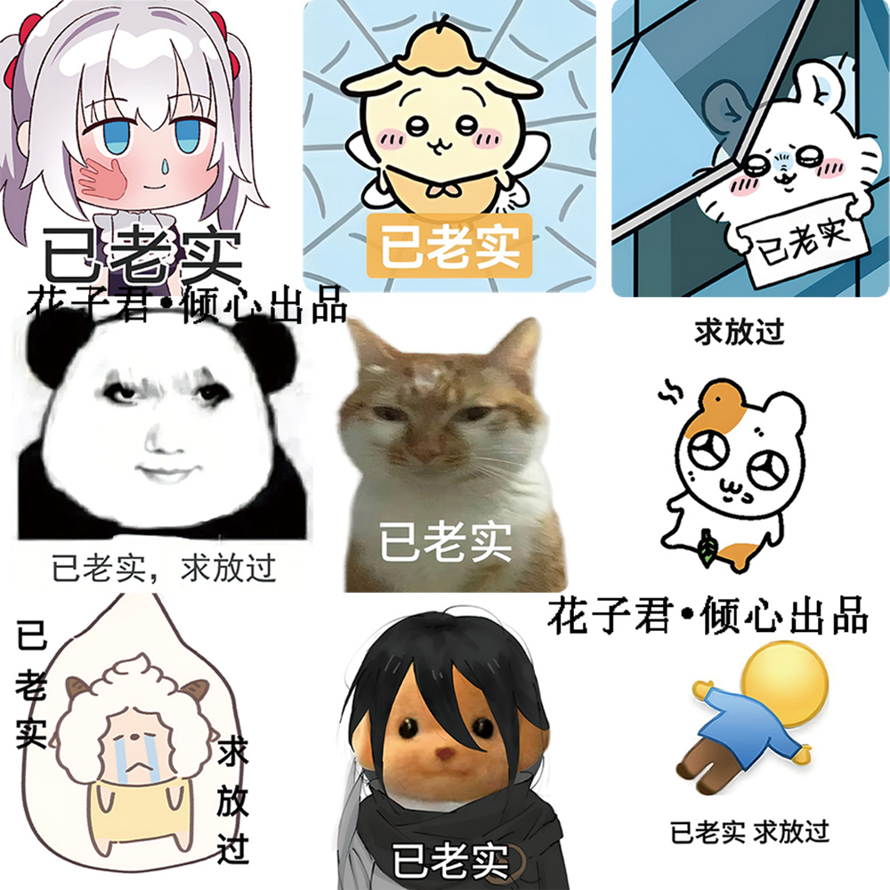 100张已老实求放过表情包贴纸搞笑梗图沙雕趣味爆款diy贴画防水 - 图2