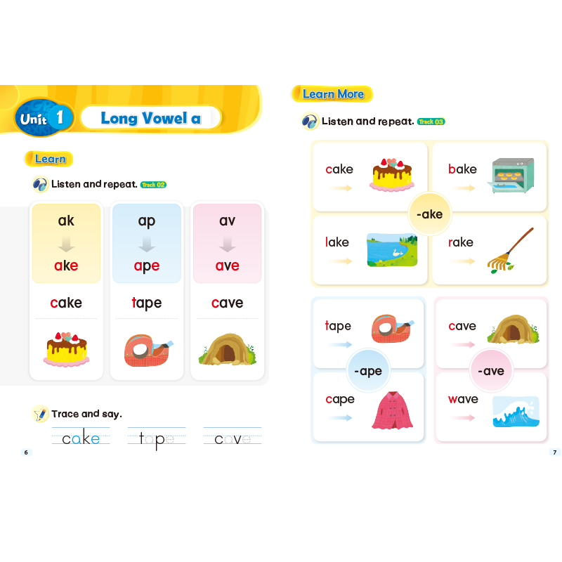 原版进口麦克森语音新版EFL Phonics 3级别 长元音自然拼读发音练习 少儿英语培训教材