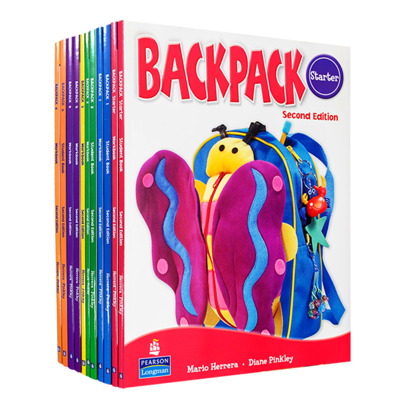 原版进口少儿英语backpack Starter 1 2 3 4 5 6级 课本+练习册 小学初级阶段英文课外辅导朗文小书包BACKPACK美语课程培训教材