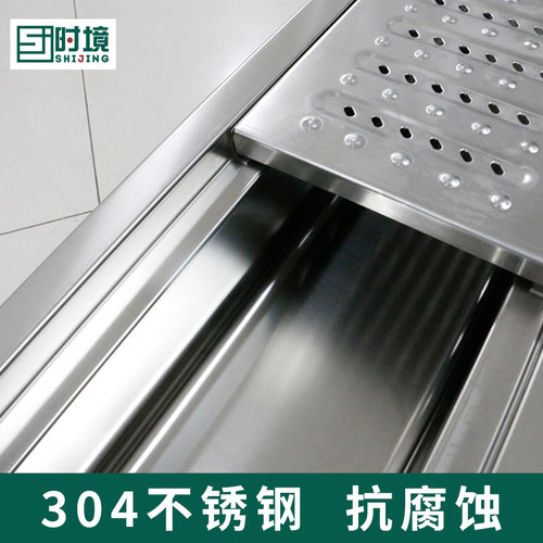 定制304不锈钢排水沟U型槽水沟槽盖板厨房成品下水道水槽车间明沟 - 图2
