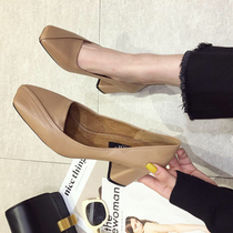 Hong Kong Soft Leather Not Grinding Feet Working Shoes Women Career High Heels 2023 New Spring 100 Hitch Heel Single Shoe Woman