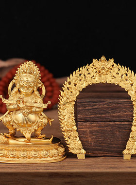 闯隆铜像摆件二臂玛哈噶啦