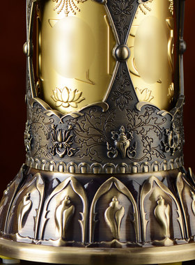 闯隆藏式锌合金转筒转轮装饰摆件