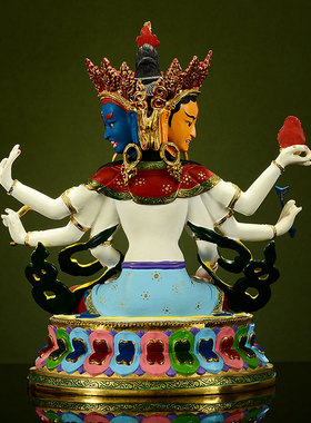 闯隆尊胜佛母彩绘佛像