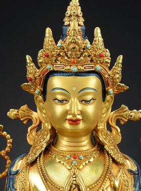 闯隆家用桌面铜器铜鎏金铜像摆件