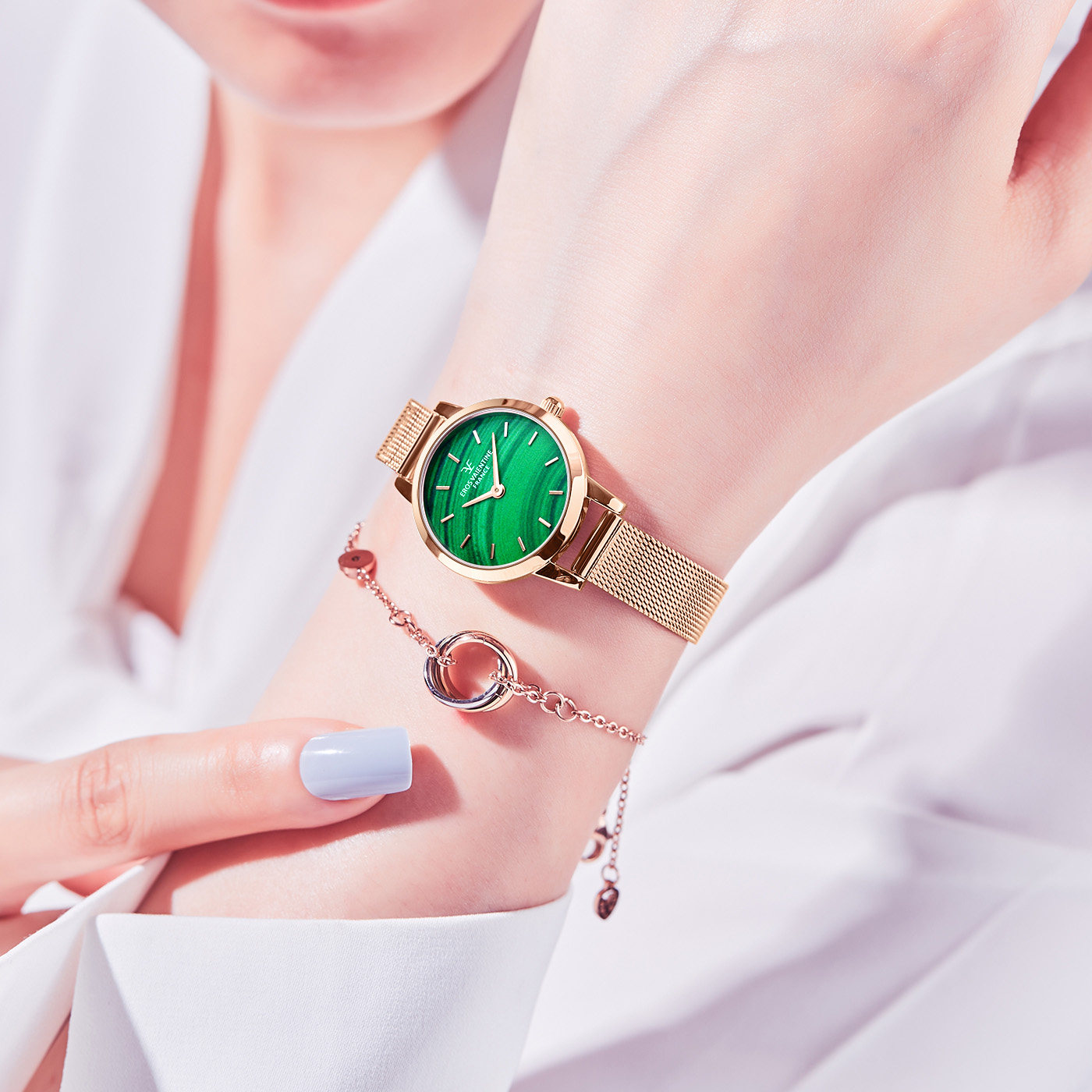 女2021年新款小表盘简约防水手表 efow国产腕表