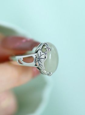 戒指女S925纯银新中式民族风