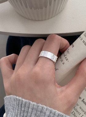 925银不规则休闲风戒指2026年指环高级感金属风食指尾戒女